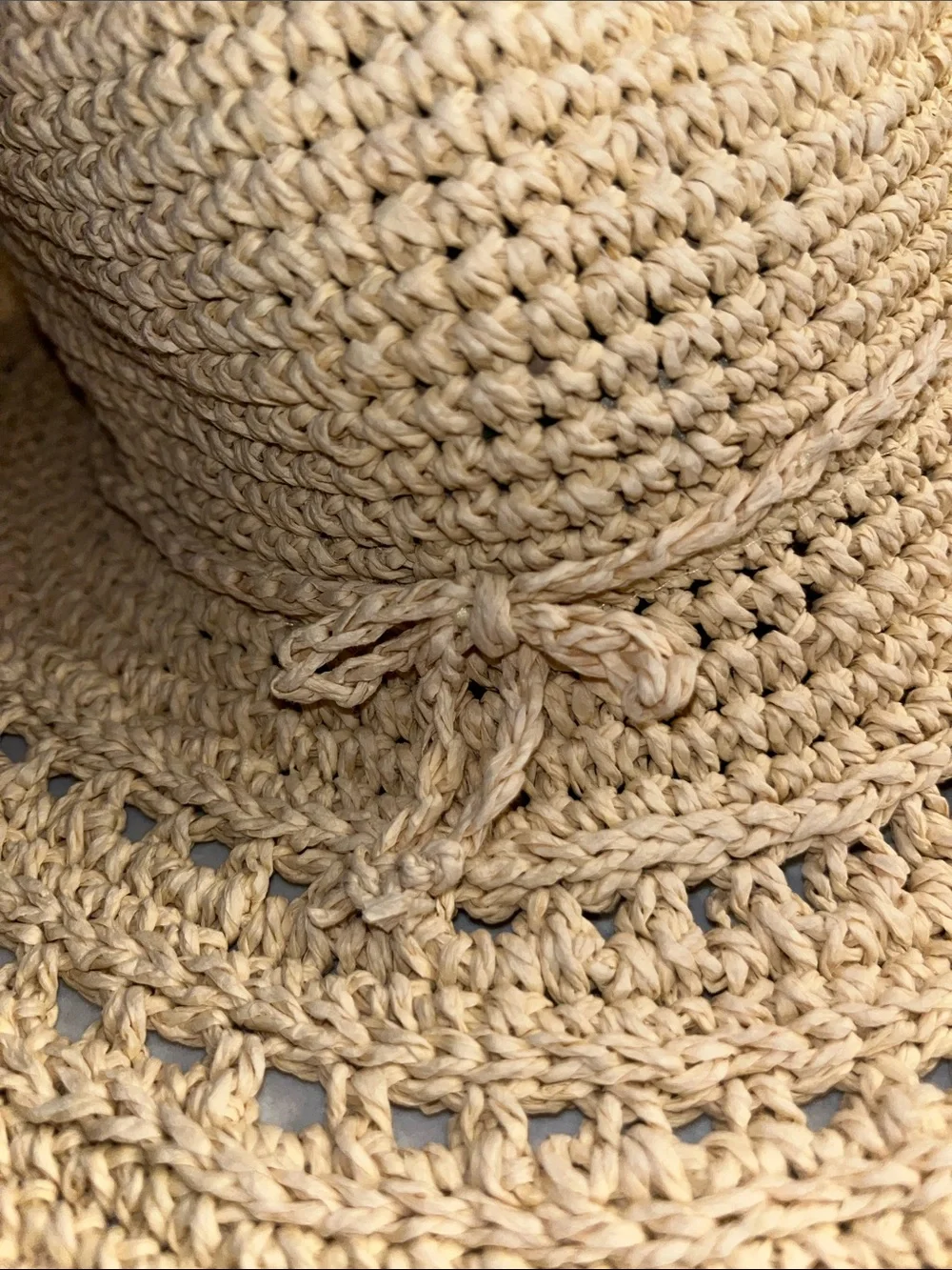 GAP  kids / Girl Cream Crochet Wide-Brim Sun Hat